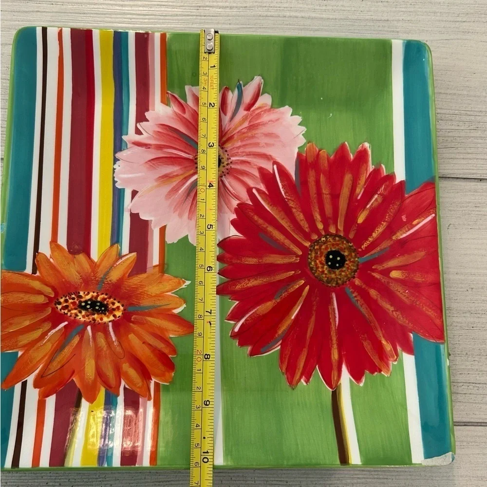 Beautifully Painted Plate by Gerbera by CLAY‎ ART